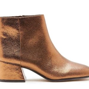 Sole Society Boot Copper Tashia Metallic Ankle Boot Size 7.5M Square Toe